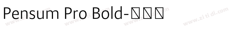 Pensum Pro Bold字体转换